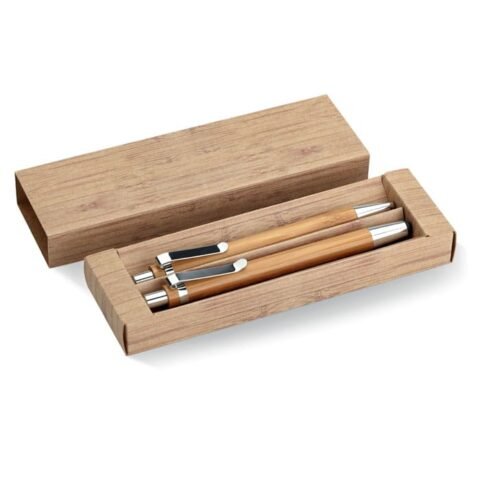 κωδ. 8111-137. Στυλό Bamboo and a mechanical pencil Με Εκτύπωση