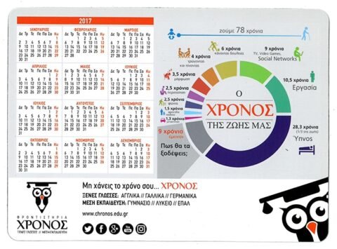Ημερολόγιο Μαγνήτης 20,3cmχ29cm.