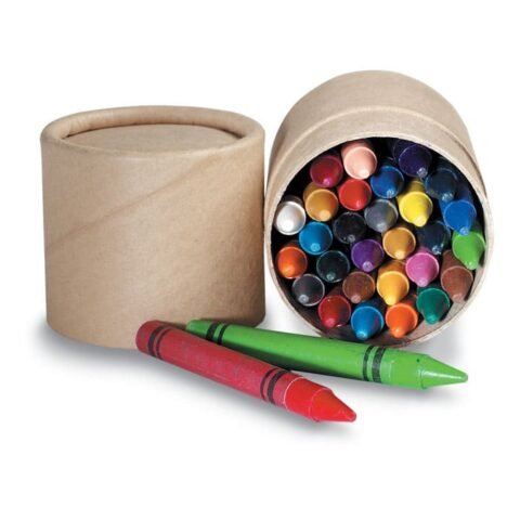 Κωδ. 2349082. Ξυλομπογιές 30 wax crayons in carton tube με Εκτύπωση.