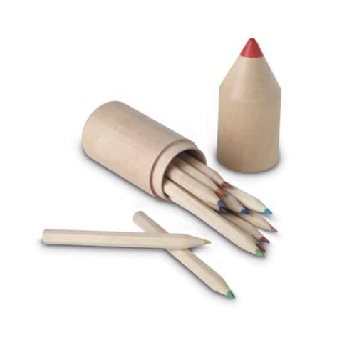 κωδ. 2691-120. Ξυλομπογιές 12 wooden pencils in pencil shaped wooden box με Εκτύπωση.
