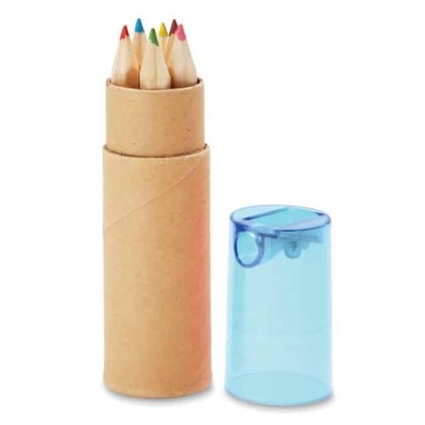 κωδ.8580020. ΞΥΛΟΜΠΟΓΙΕΣ 6 piece colouring pencils in tube. Με Εκτύπωση