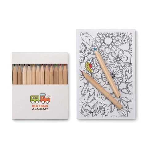 κωδ.8850084. Ξυλομπογιές Drawing adult set with 10 cards and 12 coloured pencils με Εκτύπωση.