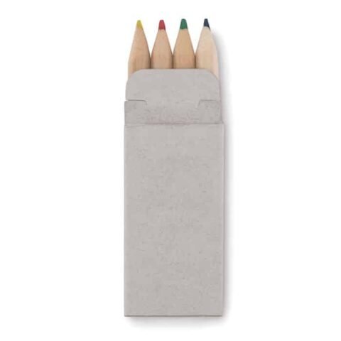 κωδ.8924007. Ξυλομπογιές 4 coloured mini pencils in carton box με Εκτύπωση.
