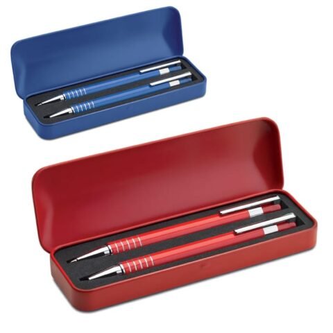 Μεταλλικά Στυλό and a mechanical pencil in matching metal box κωδ. 7323-153