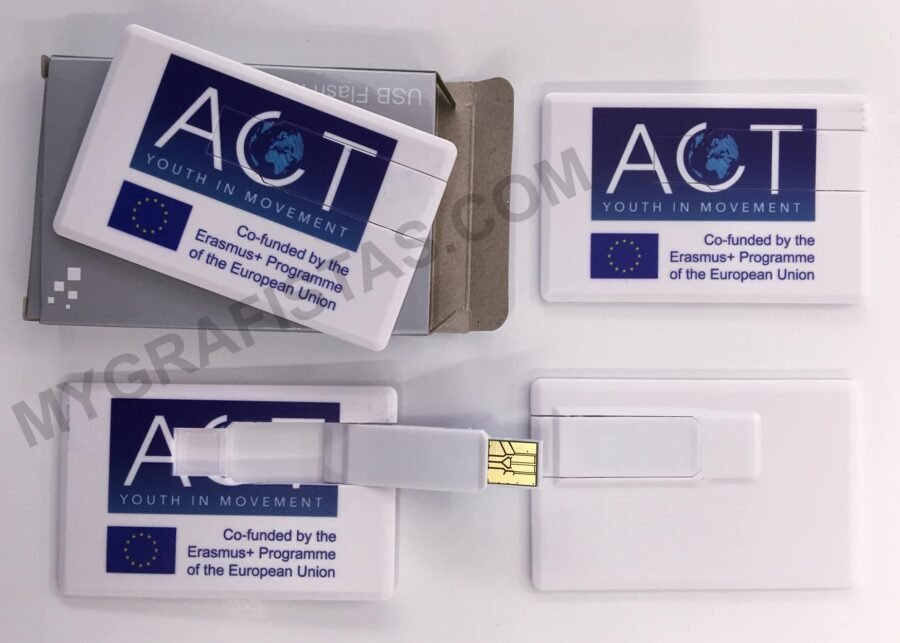 Usb sticks credit card 4 GB κωδ. 62. 4GB Mε Εκτύπωση