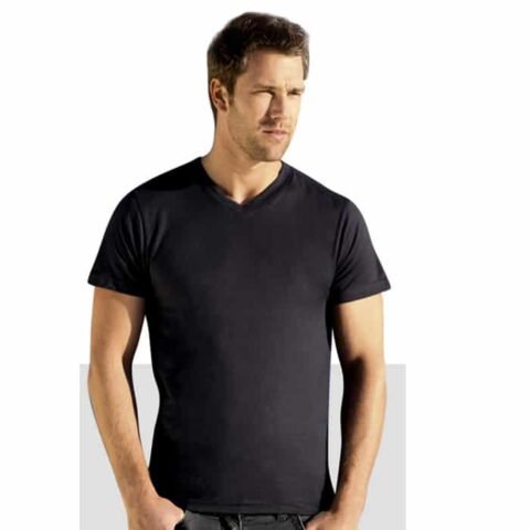 T-shirts Μαύρα Κωδ.KEYA V-NECK 2774-160 black. Με Εκτύπωση Στήθος 3,00 €.