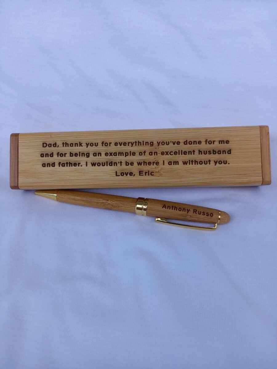 pen in bamboo box Κωδ.9912-345 Με Χάραξη το Σχέδιο σας 13,00€