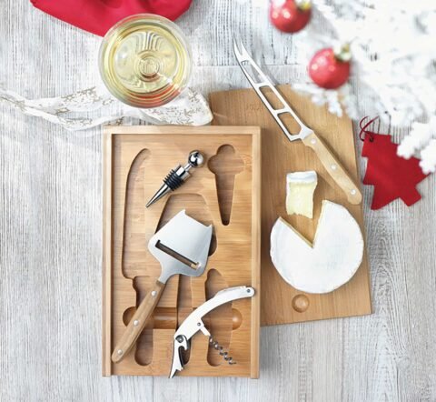 Bamboo cheese and wine set κωδ.8416-1845 Με Χάραξη το Σχέδιο σας 28,00€