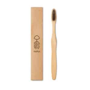 DENTOBRUSH, κωδ.9877 bamboo brush, natural οδοντόβουρτσα, Με Εκτύπωση Τμοκάταλογος