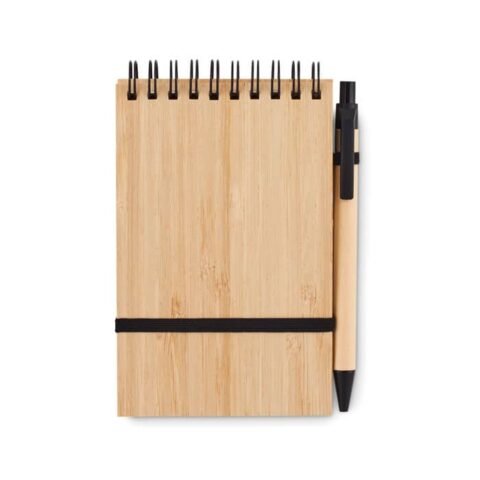 NOTE BOOK Ξύλινο Kωδ. 6528-090 Notepad, Μπλοκ Σημειώσεων με Εκτύπωση.