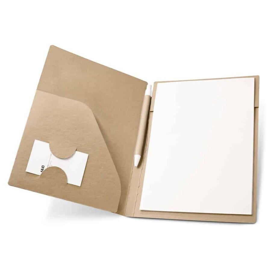 Folder A5 Cardboard: 450 g/m². Notepad: 20 recycled plain sheets Kωδ. s92071-075.