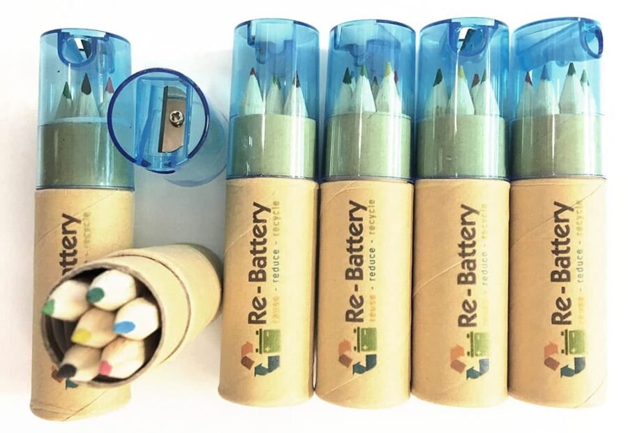 κωδ.8580020. ΞΥΛΟΜΠΟΓΙΕΣ 6 piece colouring pencils in tube. Με Εκτύπωση