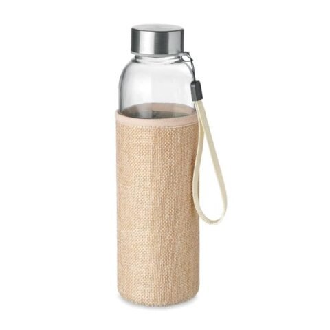 Glass bottle with neoprene pouch in 500 ml κωδ.6168-163. Με Εκτύπωση