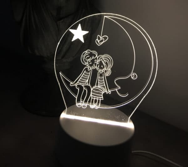 Επιτραπέζιο-3D-Φωτιστικό-LED-σε-Σχήμα-COUPLE-MOON-Personalized